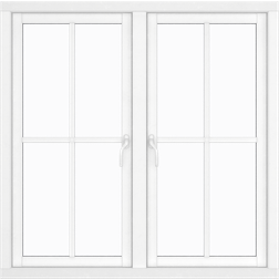 Klarvinduer BH2-8R_138 Trä Sidohängt fönster 2-glasfönster 80x45cm