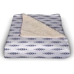 Designs Direct Creative Group Woven Blankets White, Blue (152.4x127cm)
