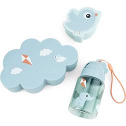 Done by Deer Lunch & Snack Box With Straw Bottle Playground Blue
