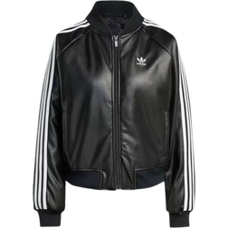 Adidas Women's SST Pleather Loose Padded Jacket - Black