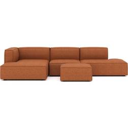 AllModern Upholstered Sectional Rust Sofa 95.3" 4pcs 4 Seater