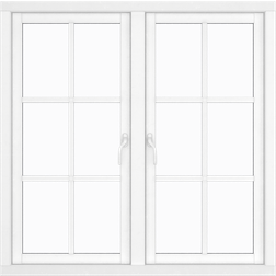 Klarvinduer BH2-12_138 Trä Sidohängt fönster 2-glasfönster 80x60cm