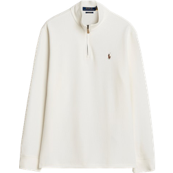 Polo Ralph Lauren Double Knit Jaquard Half Zip Sweater - White