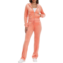 Juicy Couture OG Big Bling Velour Hoodie - Guava