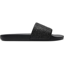 Calvin Klein Logo Sliders - Black Mono