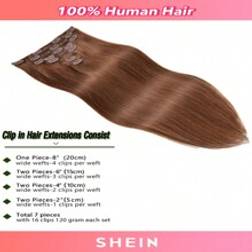 Shein In Hair Extensions Real Human Hair Remy Human Extensions Clip Ins