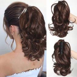 Shein Claw Clip Ponytail Short Curly Wavy