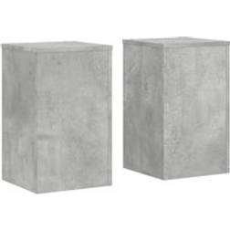 vidaXL Plantestativer 2 Stk 30x30x50 Cm Konstrueret Træ Betongrå Planteopsats
