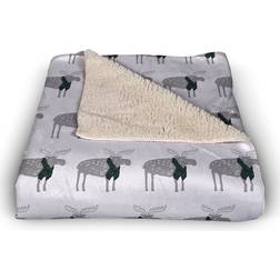 Designs Direct Creative Group Sherpa Fleece Blankets Gray (152.4x127cm)