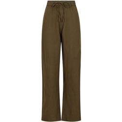 Neo Noir Sonar Linen Pants - Army