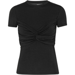 ROTATE Birger Christensen Fitted Twisted T-shirt - Black