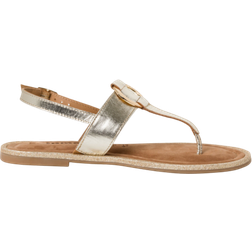 Tamaris Leather Sandals - Gold