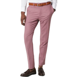 Burton Textured Slim Fit Suit Trouser - Rose