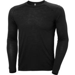 Helly Hansen Men’s Durawool Crew Long Sleeve Baselayer Shirt - Black