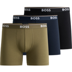 HUGO BOSS Men's Power Boxer Briefs - Black/Green/Blue