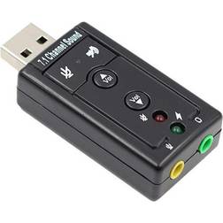 HOD Health & Home 7.1 External Usb Sound Card To Jack 3.5Mm Headphone Audio Adapter Microphone