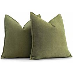Shein pc Pattern Edged Pillow Soft Snowy Cushion Cover Green (50x30cm)