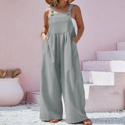 Shein Jumpsuit Jumpsuit mit seitlichen Taschen ohne Oberteil in großen Größen