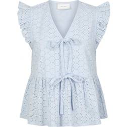 Neo Noir Palasi Broiderie Top - Light Blue