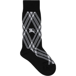 Burberry Women's Fit Check Socks - Black/White