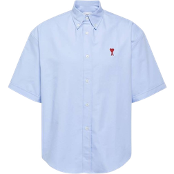 Ami Paris Boxy Fit Short Sleeve Shirt - Cashmere Blue