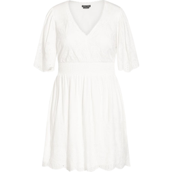 City Chic Aria Dress - Ivory