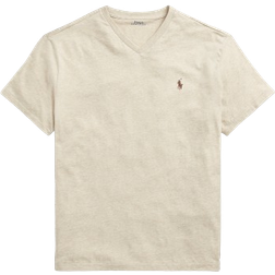 Polo Ralph Lauren Classic Fit Jersey V Neck T-shirt - Dune Heather/Brown