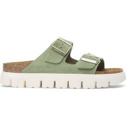 Birkenstock Arizona Platform Suede Leather - Green Tea