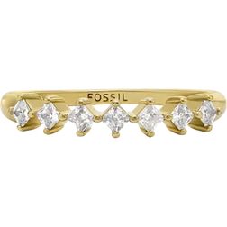 Fossil Hazel Classic Glitz Band Ring - Gold/Transparent