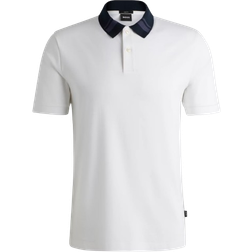 HUGO BOSS Phillipson 117 Mercerised Slim Fit Polo Shirt - White