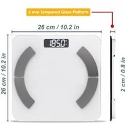 ExtraStar Smart Bathroom Weighing Scales Body Fat BMI Analyzer, APP
