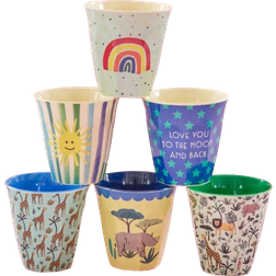 Rice Medium Kid's Cup 6-pack Funky Prints