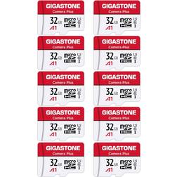 Gigastone Camera Plus series MicroSDHC Class 10 UHS-I U1 A1 90/20MB/s. 32GB +SD adapter (10-Pack)