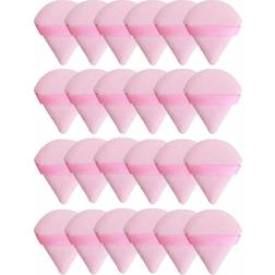Shein 3pcs/8pcs/15pcs/24pcs Triangle Flocked Beauty Makeup Sponge Sets, Soft Fluffy Textured, For Face/Body Powder Puff, Cosmetic Mixing Tools Assorted Sets