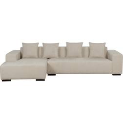 Beliani Lungo Modern Jumbo Cord Beige Sofa 285cm 4 Seater