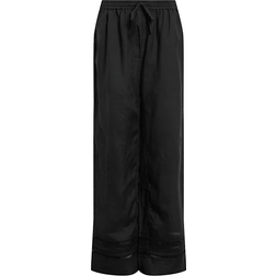 AllSaints Jade Linen Wide Leg Trousers - Black