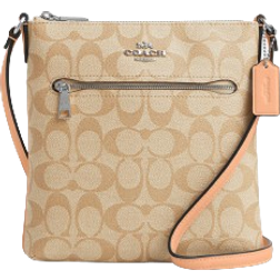 Coach Mini Rowan File Bag In Signature Canvas - Signature Canvas/Silver/Light Khaki/Faded Blush