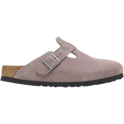 Birkenstock Boston Soft Footbed Suede Leather - Faded Purple