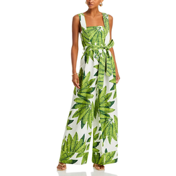 Farm Rio Palm Fan Jumpsuit - Off White