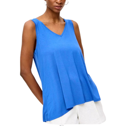 Tu V Front & Back Vest Top - Bright Blue