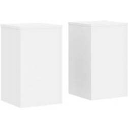 vidaXL Plantestativer 2 Stk 30x30x50 Cm Konstrueret Træ Hvid Planteopsats