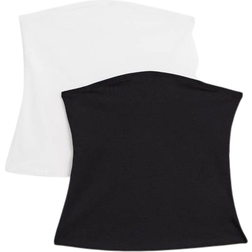 Tu Bandeau Top 2-pack - Black/White