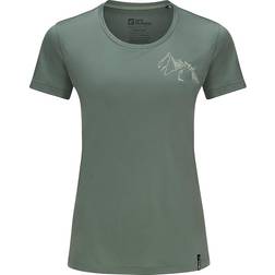 Jack Wolfskin Women's Peak Graphic T-shirt - Hedge Green