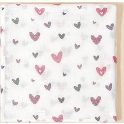 Shein Bamboo Heart Printed Breathable Baby Swaddle Blanket Single Piece