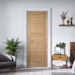 JELD-WEN Oak Unfinished Ladder Thickness: Interior Door (x198.1cm)