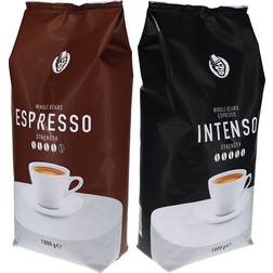 KaffeK Prova-på-paket Espressos 2 kg Kaffebönor 1000g 2pack