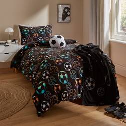 Dunelm Football Duvet Cover Black (200x200cm)