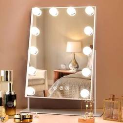 Hansong Hollywood vanity mirror with lights 12 dimmable led bulbs lighted makeup