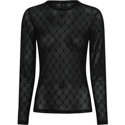 Hype The Detail Mesh Blouse - Black