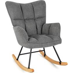 Costway Nursery Gray Rocking Chair 38.6"